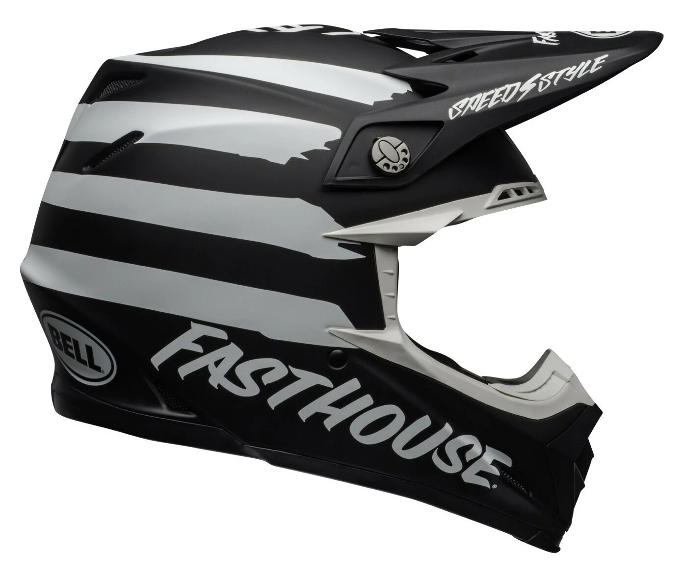 Outlet ✨ Bell Moto-9 MIPS Fasthouse Signia Helmet Black/White / SM [Open Box] 👏 - Image 4